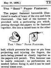 1896 Best Paper Fastener.jpg (27291 bytes)
